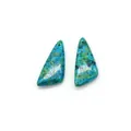 Blue and green marbled triangle natural stone pendants for DIY jewelry making - Blue Green Black Mottled Style (No. 3)