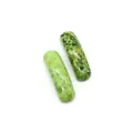 Polished natural imperial stone arched bridge beads for DIY jewelry in green tones - US 4