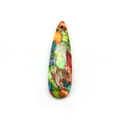 Teardrop pendant with colorful imperial jasper stones and striped patterns for jewelry - US 3