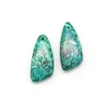 Triangle turquoise pendants with natural brown veins for DIY jewelry accessories - Turquoise with Brown Veins Style (Size 9)