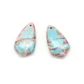 Water-drop imperial stone pendant with blue and white marble texture for DIY jewelry - Sky Blue White Reddish Veins Style (10)
