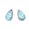 Blue and purple teardrop natural stone pendants with reddish veins for DIY jewelry - Bright Blue-Purple Intertwined Style (11)
