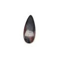 Pendentif goutte en pierre impériale avec texture sombre naturelle et finition polie - Style Moucheté Rouge Foncé (Motif 9)