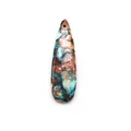 Teardrop-shaped natural stone pendant with colorful mineral texture for DIY jewelry - US 7