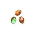 Polished oval imperial jasper stones with colorful natural texture for DIY jewelry - 13x18mm / Multicolor Pattern (No. 2)