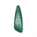 Pendente in pietra naturale verde a forma di coltello con trama marmorizzata per gioielli - Verde Scuro Smeraldo Chiazziato (N. 15)