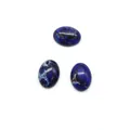 Cabochon ovale avec texture marbrée bleue et violette pour création de bijoux - 13x18mm / Texture Violet Bleu Foncé (N° 11)