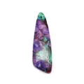 Ciondolo a pugnale in turchese sintetico viola con mosaico etnico per gioielli fai da te - Frammentato Viola Verde Bianco (N. 16)