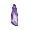 Pendente a goccia in pietra naturale viola con trama marmorizzata e foro preforato - Texture Viola Rosso Marrone (N. 17)