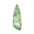 Pendente in pietra naturale con venature verdi e rosse a forma di coltello - Venato Bianco Verde Rosso (N. 19)