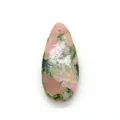 Ciondolo a goccia in pietra sintetica rosa e verde con glitter argento per creazione gioielli DIY - Colore 19 (Rosa Verde Picchiettato)