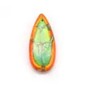Ciondolo a goccia con trama in pietra imperiale arancione e verde per collane - Colore 21 (Sfumatura Arancio Verde)