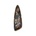Ciondolo in pietra naturale a forma di goccia con trama marmorizzata terra marrone e bianca - Chiazze Marrone Nero Grigio Bianco (N. 23)