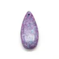 Pendente in pietra imperiale viola a goccia con venature marmorizzate blu e viola - Colore 24 (Blu Viola Picchiettato)