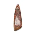 Pendaglio a pugnale in pietra imperiale lucida con trama minerale per gioielli fai-da-te - Texture Rosso Ruggine Marrone (N. 32)