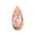 Ciondolo a goccia in pietra naturale rosa con venature per creazione collane DIY - Colore 34 (Texture Schegge Rosa)