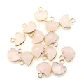 Pendenti a mezzaluna in pietra rosa con placcatura in oro per gioielli fai-da-te - Quarzo rosa