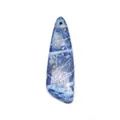 Ciondolo in sodalite blu a forma di coltello in pietra naturale per gioielli fai-da-te - Motivo Naturale Blu Bianco (N. 38)