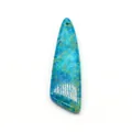 Pendaglio in pietra sintetica blu e verde a forma di goccia per collane fai da te - Motivo Blu Reale Verde Erba (N. 40)