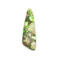 Pendente in pietra naturale verde maculata a forma di pugnale per gioielli DIY - Chiazziato Verde Brillante Marrone (N. 41)
