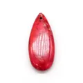 Pendente a goccia in pietra naturale rossa marmorizzata per gioielli fai da te - Colore 42 (Venatura Rossa)