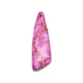 Pendente in turchese rosa a forma di pugnale con venature naturali per collane fai-da-te - Venato Rosa Marrone (N. 44)