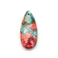 Pendaglio a goccia in turchese sintetico lucidato con texture marmorea multicolore - Colore 56 (Blu Verde Rosa)