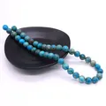 Dettaglio di perle in pietra imperatore blu-verde lucide per gioielli fai-da-te - 4mm / US 3