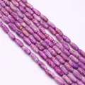 Dettaglio di perle imperiali ovali con trama marmorea viola per la creazione di gioielli - 5x12mm (16g) / Texture Viola (N.2)