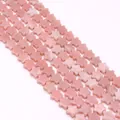 Vista macro de cuentas de piedra natural rosa en forma de estrella para hacer joyería DIY - Estilo de Textura Rosa (No. 4)