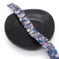 Platte rechthoekige keizerlijke jaspis kralen in roze en blauw gemengde mozaïek - Kleur 6 (Blauw Roze Mozaïek)