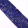 Perle quadrate in pietra naturale blu scuro con texture marmorea per gioielli DIY - Quadrato / Blu scuro
