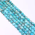 Cuentas de turquesa en forma de estrella azul cielo con vetas naturales para joyas DIY - Estilo de Textura Azul Lago (No. 3)