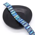 Rechthoekige blauwe zee sediment jaspis kralen voor DIY sieraden maken armbanden - Kleur 12 (Saffierblauw Natuurlijk)