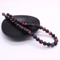 Perline tonde in diaspro imperiale sintetico blu e rosso per creazione di gioielli DIY - 4mm / US 4