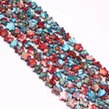 Cuentas de piedra imperial en forma de estrella con patrones rojo y azul para joyería DIY - Estilo Multicolor Rojo Azul Blanco (No. 7)