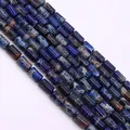 Polished blue emperor stone cylinder beads for jewelry making diy crafts - 6x10mm, 24g (ai-1 Strand/Pack) / Royal Blue Texture (11)