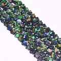 Cuentas de piedra emperador en forma de estrella con patrones naturales para joyería artesanal - Textura Mineral Azul Verde Marrón (No. 9)
