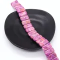 Rechthoekige paarse keizerlijke jaspis kralen met marmeren textuur voor DIY sieraden - Kleur 17 (Paarse Keizerlijke Ader)
