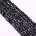 Perle quadrate in diaspro imperiale nero con trama marmorea per gioielli DIY - Quadrato / Marmo Nero