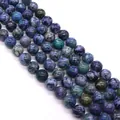 Perle rotonde in pietra naturale blu e verde per la creazione di gioielli fai-da-te - N. 8 (Blu-Viola)