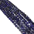 Perles goutte en jaspe impérial bleu avec veinures naturelles pour création bijoux - Style Texture Minérale Bleu Marine (N° 7)