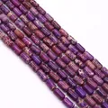 Paarse cilinderkralen in Imperial Jasper-stijl met natuursteen textuur voor DIY sieraden - Paars Netwerk Textuur (Nr.18)