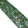 Perles gouttes en jaspe impérial vert avec textures marbrées naturelles pour bijoux DIY - Style à texture tachetée vert émeraude (N° 9)