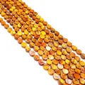 Perles naturelles en pierre impériale en forme de goutte pour la création de bijoux DIY - Style à texture entrelacée naturelle orange chaud (N° 10)