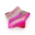 Stervormige gestreepte agaatsteen in roze en wit voor DIY-sieradenprojecten - Roze Bandagaat