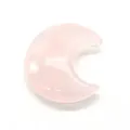 Polierter rosa Rosenquarz-Heilstein in Mondsichelform für DIY-Schmuckherstellung - Rosenquarz