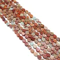 Perles en pierre naturelle en forme de goutte aux tons rouges et bruns pour bijoux - Style de Texture Minérale Mixte Ocre Rouge (N° 15)