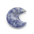 Perle en sodalite naturelle en forme de lune polie pour la création de bijoux DIY - Sodalite