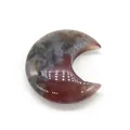 Pierre de lune en agate mousse polie avec texture naturelle gris foncé et rouge-brun - Pierre de Sang Africaine